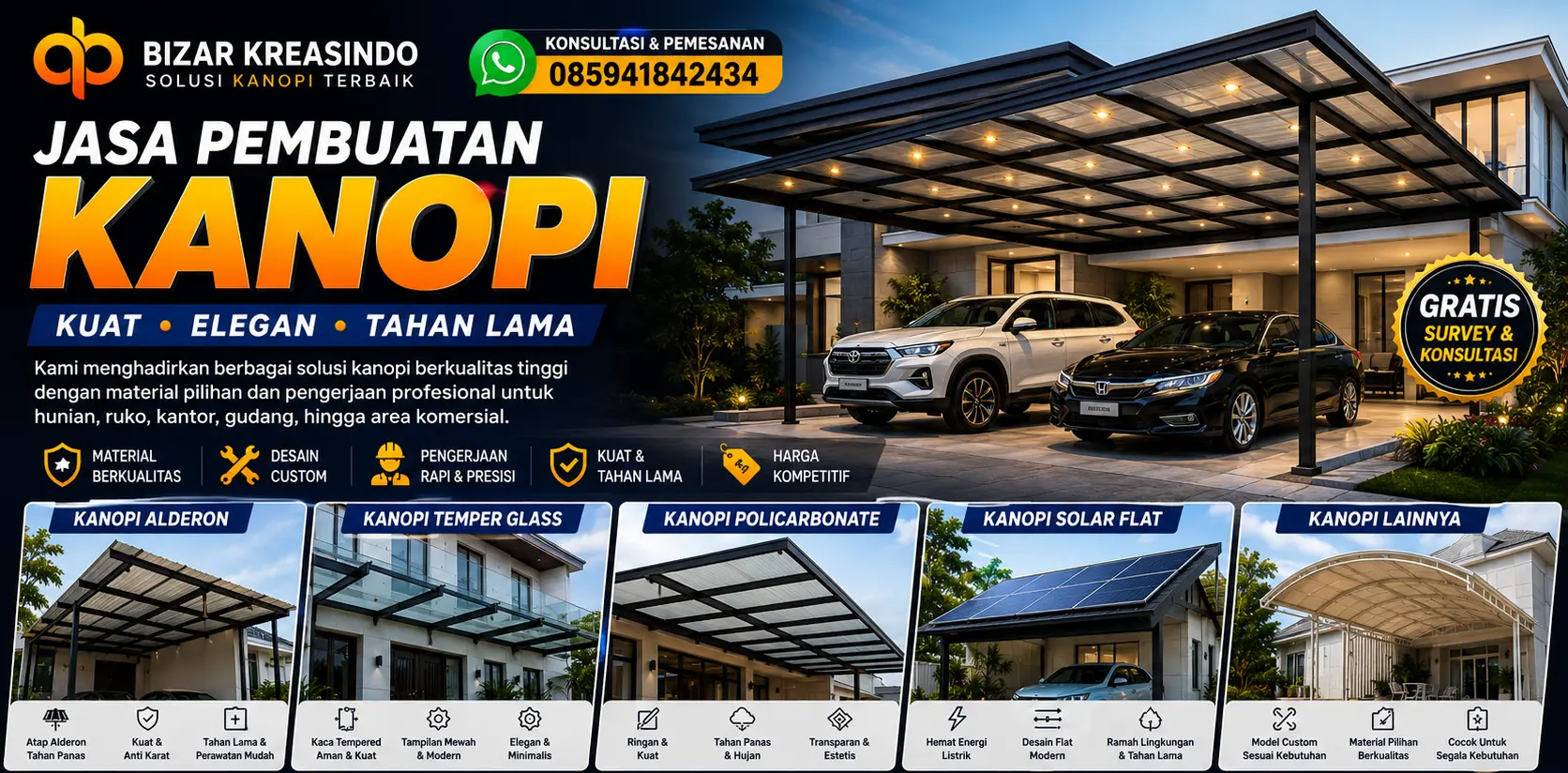 Jasa Kontraktor Kanopi bogor
